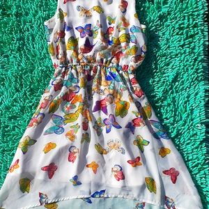 Girls colorful Butterfly dress.
